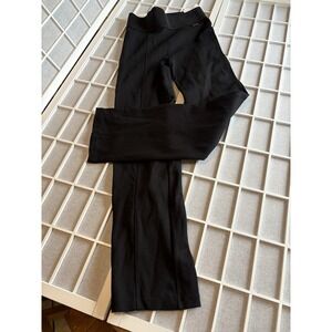 NWT CALVIN KLEIN Womens Stretch Pull On Modern Straight Pants Black Sz- Small